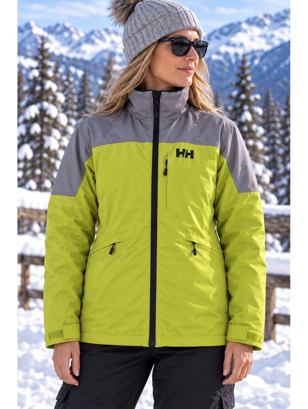 Helly Hansen Ski Jacket Unisex 176 cm – Lime & Grey